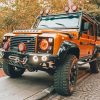 Orange Land Rover Defender Paint By Numbers