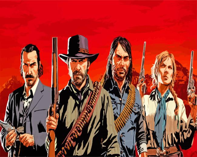Red Dead Redemption Game Paint By Numbers