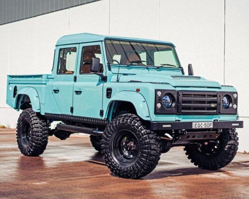 Blue Land Rover Defender Paint By Numbers
