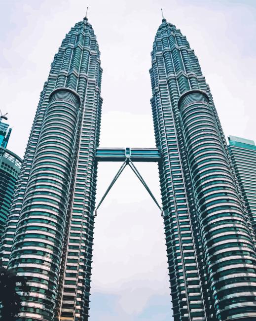 Malaysia Petronas Twin Towers Paint By Numbers