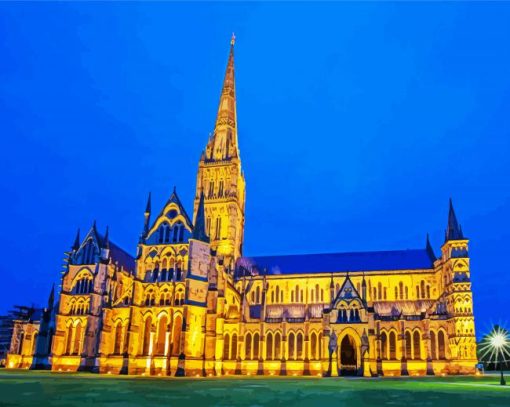 Salisbury Cathedral UK Paint By Numbers