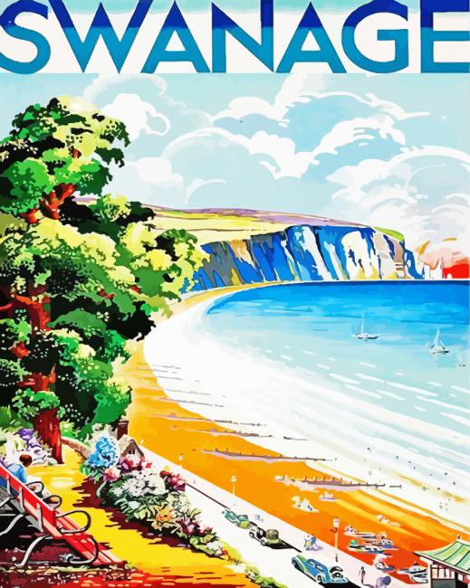 Swanage Poster Paint By Numbers
