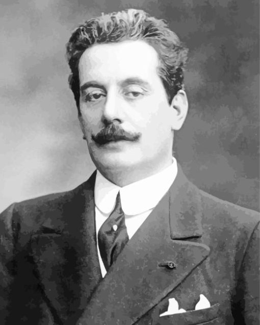 Monochrome Giacomo Puccini Paint By Numbers