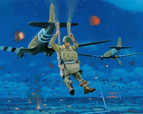 Paratroopers War Art Paint By Numbers 