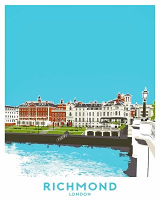 Richmond Upon Thames Poster Paint By Numbers 