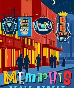 Memphis Beale Street Paint By Numbers