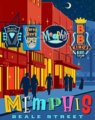 Memphis Beale Street Paint By Numbers 
