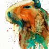 Splatter Capybara Paint By Numbers