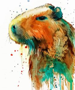 Splatter Capybara Paint By Numbers