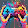 Colorful Game Controller Paint By Numbers