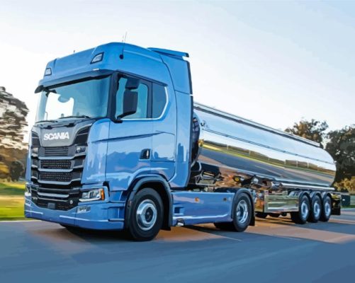 Blue Scania Paint By Numbers 