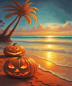 Halloween Beach Paint By Numbers