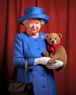Baby Paddington And Queen Elizabeth Paint By Numbers 