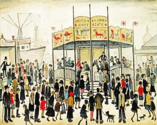 Fairground By LS Lowry Paint By Numbers