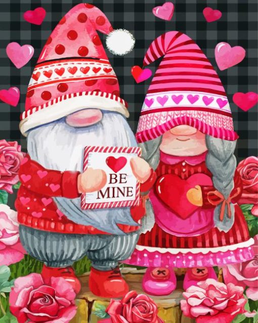 Romantic Gnomes Paint By Numbers