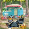 Happy Camper Bear Paint By Numbers