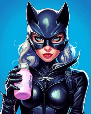 Aesthetic Cat Woman Paint By Numbers