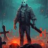 Scary Jason Vorhees Movie Paint By Numbers