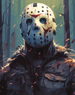 Scary Jason Voorhees Paint By Numbers 