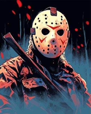 Scary Jason Voorhees Paint By Numbers