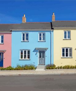 Newquay Colorful Houses Paint By Numbers