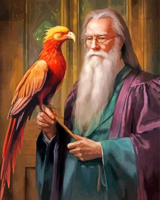 Albus Dumbledore And Fawkes Paint By Numbers