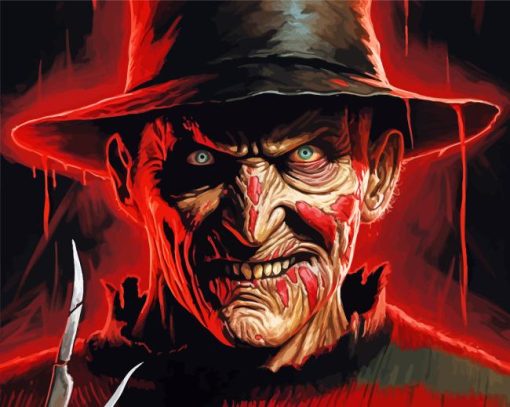 Frightening Freddy Krueger Paint By Numbers