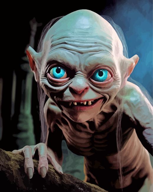 Smeagol The lord Of The Rings Paint By Numbers - Paint by numbers UK