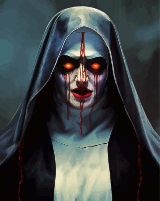 The Scary Nun Paint By Numbers 
