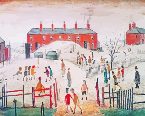 Childrens Playground  L S Lowry Paint By Numbers 