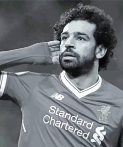 Black And White Mo Salah Paint By Numbers
