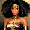 Afro Wonder Woman Paint By Numbers