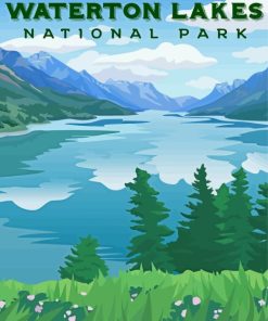 Waterton Park Poster Paint By Numbers