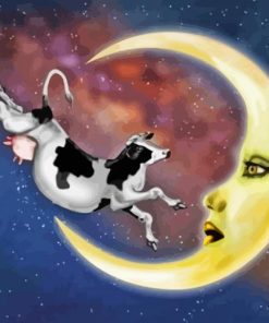 Cow Jumped Over Moon Paint By Numbers