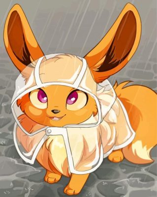 Cute Anime Eevee Pokemon Paint By Numbers