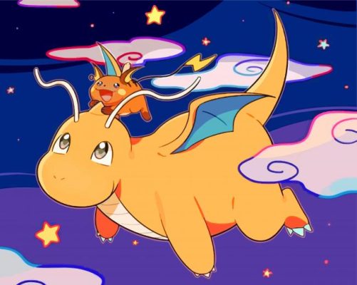 Dragonite Anime Paint By Numbers 