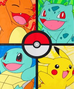 Pokemon Anime Characters Paint By Numbers