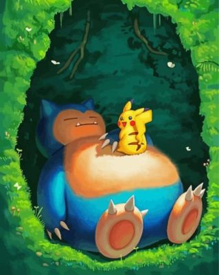 Snorlax Pokemon Paint By Numbers 