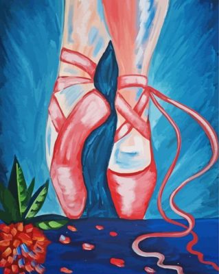 Pink Ballet Shoes Paint By Numbers