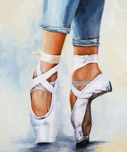 White Ballet Shoes Paint By Numbers