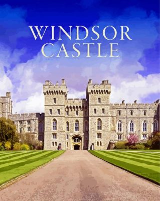 Windsor Castle Poster Paint By Numbers  art