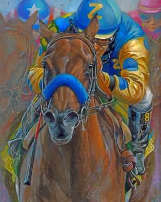 Horse Racing Art Paint By Number