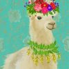 Alpacas With Flowers Paint By Number