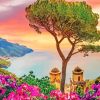 Amalfi Coast At Sunset Paint By Number