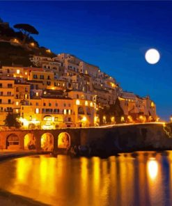 Amalfi Coast At Night Paint By Number