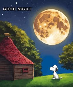 Good Night Snoopy Paint By Number
