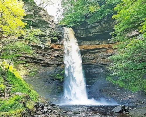 Hardraw Force Waterfall England Paint By Number