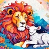 Lamb And Lion Paint By Number