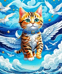 Tabby Cat Angel Paint By Number