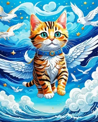 Tabby Cat Angel Paint By Number